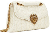 Thumbnail for your product : Dolce & Gabbana White Large Knit Devotion Shoulder Bag