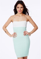 Thumbnail for your product : Missguided Karmiola Mint Strappy Contrast Bodycon Dress