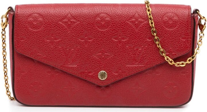 Louis Vuitton 2017 Pre-owned Pochette Felicie Clutch Bag - Red