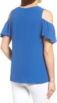 Thumbnail for your product : Bobeau Cold Shoulder Ruffle Sleeve Top