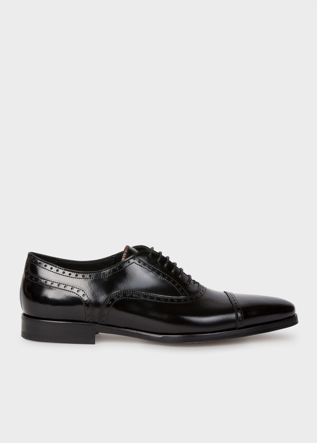 Paul Smith Men's Black Leather 'Shaw' Oxford Shoes - ShopStyle