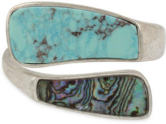 Robert Lee Morris Soho Silver-Tone Colored Stone Bypass Bracelet