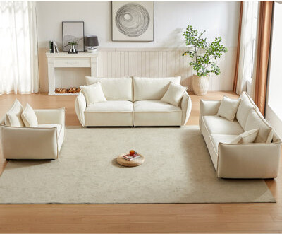 Latitude Run 3 + 1 Living Room - Linen Upholstery, Stable Wooden Frame With 5 Pillows For Linen, Wood Construction, Comfort
