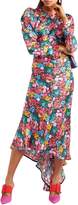 Thumbnail for your product : ATTICO Floral-print Silk-satin Midi Dress