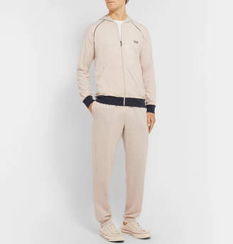 HUGO BOSS Slim-Fit Tapered Melange Stretch-Cotton Jersey Sweatpants