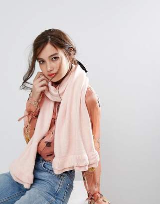 Paige Willow And Oversized Scarf With Frill Detail