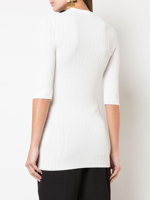 Proenza Schouler Crinkle Texture Knitted Top