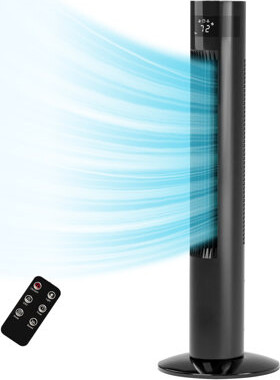 HAVATO Antarctic Star Tower Fans for Home, 35" Standing Floor Fan with Remote, 85° Oscillating Fan, 24 ft/s High Velocity, LED Display | 3 Speeds, 3 Modes,