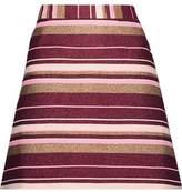 Thumbnail for your product : Zimmermann Karmic Metallic Striped Cotton-Blend Canvas Mini Skirt