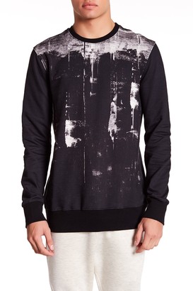 Helmut Lang Crew Neck Long Sleeve Print Sweatshirt