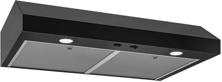 Broan NuTone Glacier 30 Inch 350 Max Blower, ENERGY STAR, Under-Cabinet Range Hood, Black, ENERGY STAR