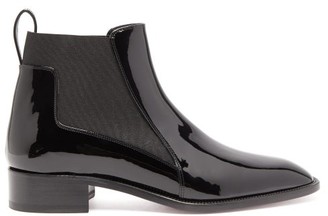 Christian Louboutin Marmada Patent-leather Chelsea Boots - Womens - Black Christian Louboutin Marmada Patent-leather Chelsea Boots - Womens - Black