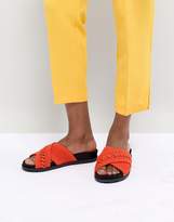 Thumbnail for your product : Call it SPRING Nydeladda Red Flatform Sliders