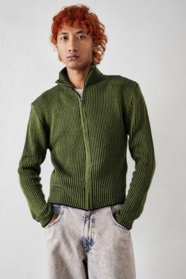 Jaded London Khaki Shadow Lucid Knit Track Top - Khaki M at