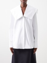 Thumbnail for your product : Jil Sander Sailor-collar Cotton-poplin Shirt - White