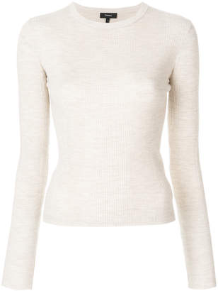 Theory ribbed crew neck sweater