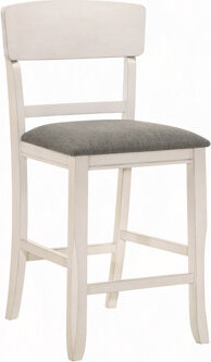 Red Barrel Studio 2Pc Upholstered Counter Height Dining Chair Bar Stools Wooden Furniture