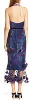 Thumbnail for your product : Marchesa Floral Applique Halter Tulle Cocktail Dress
