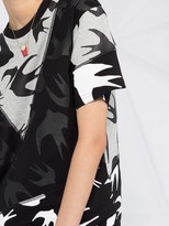 Thumbnail for your product : McQ Swallow bird print panelled T-shirt