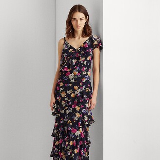 Lauren Ralph Lauren Ralph Lauren Floral Crinkled Georgette Gown - ShopStyle  Evening Dresses