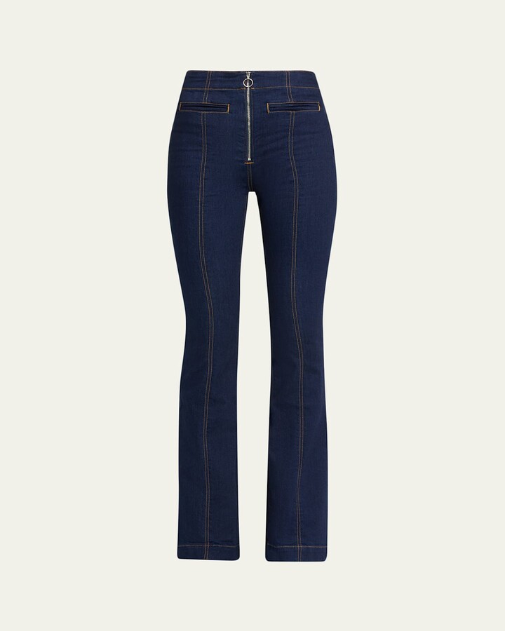 Veronica Beard Beverly High-Rise Skinny Flare Jeans
