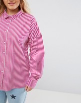 Thumbnail for your product : Daisy Street Plus Shirt In Pinstripe