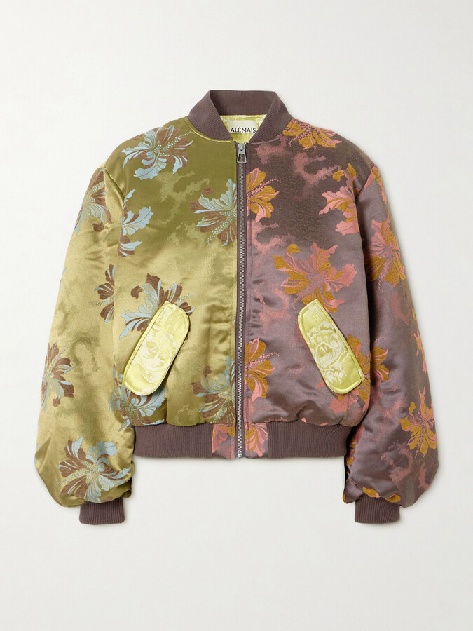 ALÉMAIS ALÉMAIS - Adriana Padded Floral-brocade Bomber Jacket - Multi