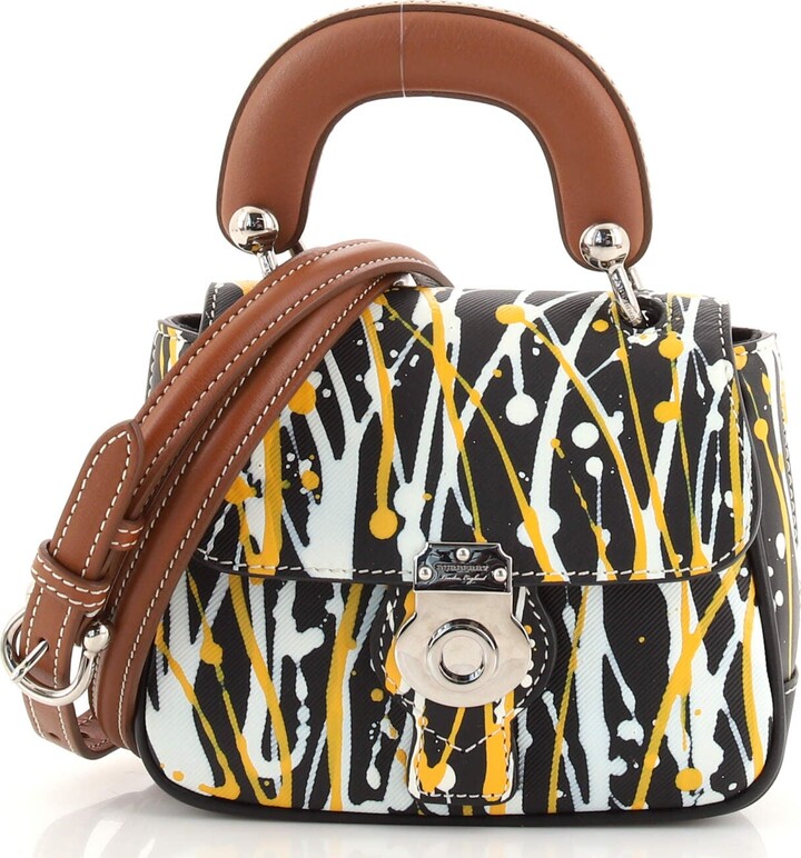 Burberry DK88 Top Handle Bag Printed Leather Mini - ShopStyle