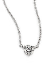 Thumbnail for your product : Kwiat Diamond & Platinum Small Solitaire Pendant Necklace