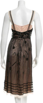 Galliano Embellished Silk Dress