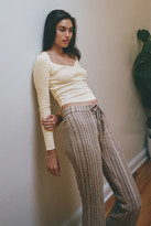 Thumbnail for your product : Urban Outfitters Angelica Ribbed Fitted Henley Top