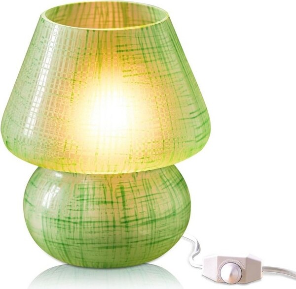 Next Glow NextGlowMushroomLamp-GreenRetroFunkyAestheticLEDTableLamp,ModernDimmableE26Socket
