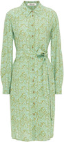 Thumbnail for your product : Diane von Furstenberg Gathered Printed Crepe Shirt Dress