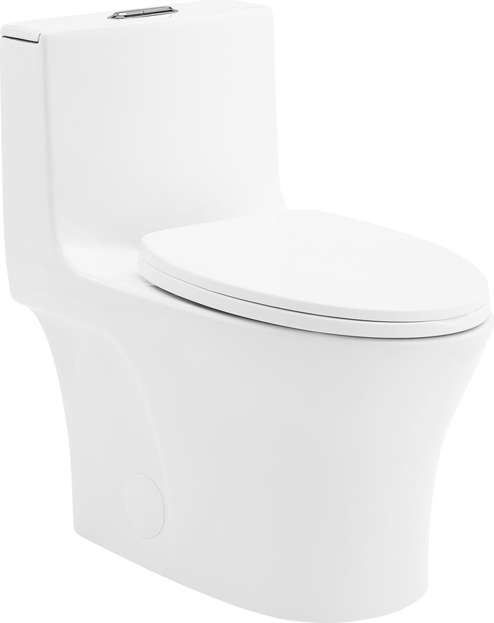 Carlton Plumbing Cascade II One Piece Elongated Toilet Dual Flush 1.1/1.6 gpf
