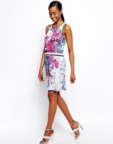 Thumbnail for your product : Clover Canyon Santorini Stripe Dress in Silk with Cape Back Detail