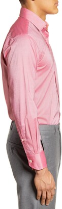 Lorenzo Uomo Trim Fit Stretch Solid Dress Shirt