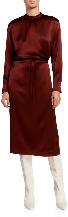 Silk Wrap Dress Long Sleeved | Shop the ...