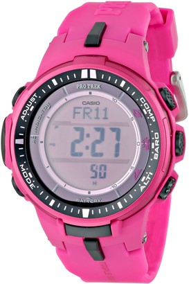 Casio Men's PRW-3000-4BCR Pro Trek Digital Display Quartz Pink Watch -  ShopStyle