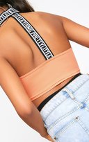 Thumbnail for your product : PrettyLittleThing Black Trim High Neck Crop Top