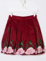 Thumbnail for your product : MonnaLisa TEEN rose embroidered skirt