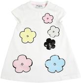 Thumbnail for your product : Simonetta Sequined Flowers Cotton Sweatshirt Dress