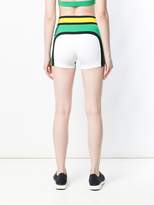 Thumbnail for your product : NO KA 'OI No Ka' Oi frill trim colourblock shorts