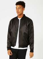 Thumbnail for your product : Topman Black Embroidered Tiger Bomber Jacket