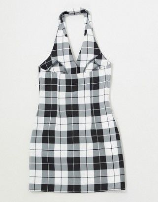 Vintage Supply 90's fitted dress in check