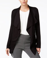 Thumbnail for your product : Bar III Zipper-Detail Waterfall Cardigan, Created for Macy's