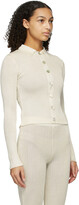 Thumbnail for your product : Calle Del Mar Off-White Ribbed Cardigan