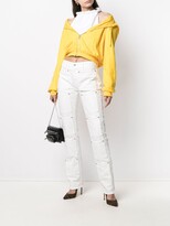 Thumbnail for your product : Lourdes Zip-Up Cropped Hoodie