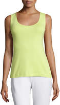 Thumbnail for your product : Joan Vass Soft Scoop-Neck Tank, Lime
