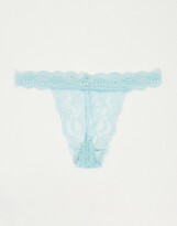 Thumbnail for your product : ASOS DESIGN 3 pack lace thong in green, lilac & blue