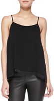 Thumbnail for your product : Alice + Olivia Silk Loose Crinkle Tank Top